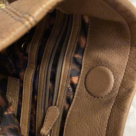 B. Makowsky Cross Body Shoulder Bag Leather Snake Embossed EUC - Picture 6 of 12